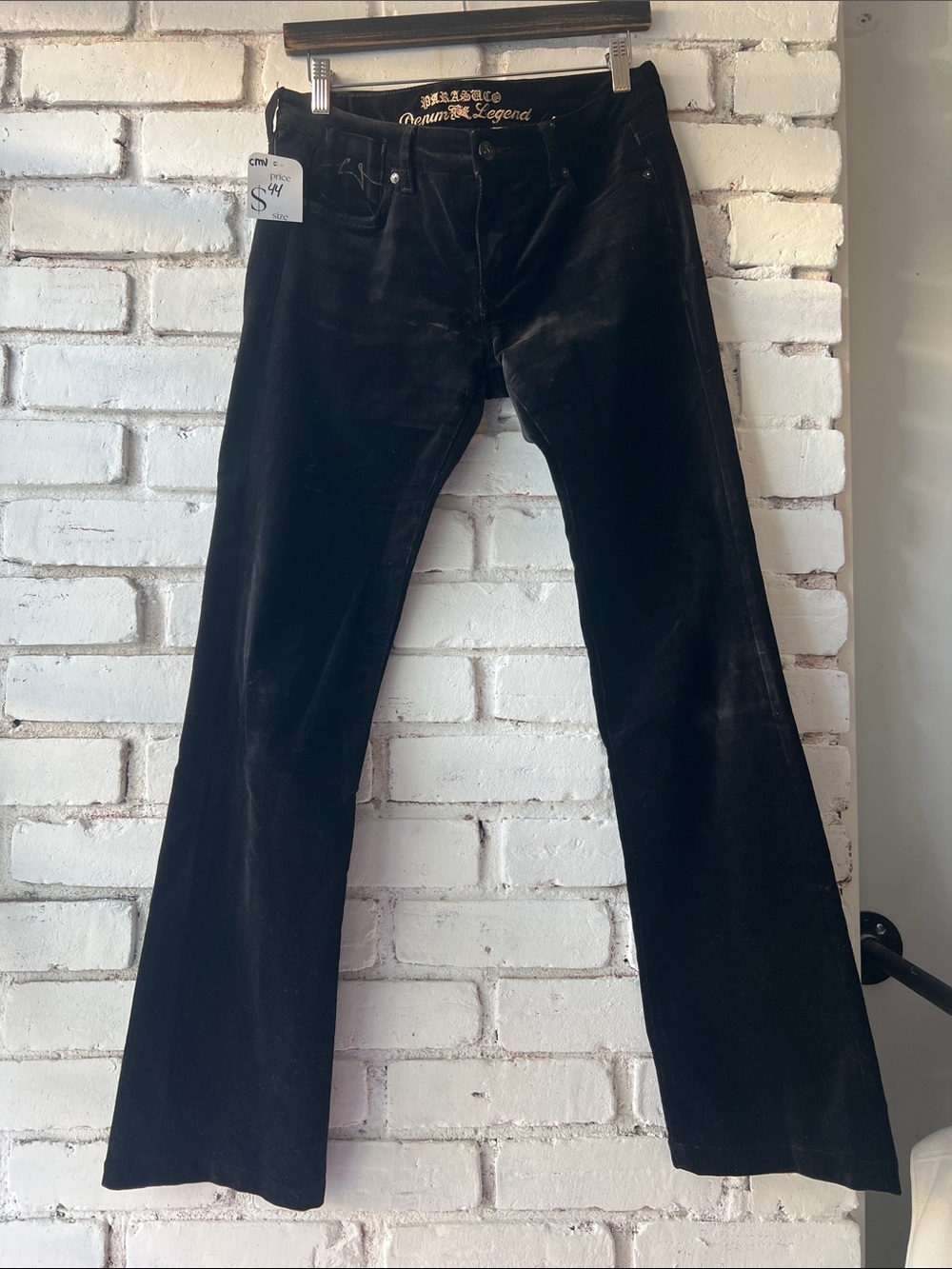Parasuco Black Flare Jeans velvet soft boot cut denim